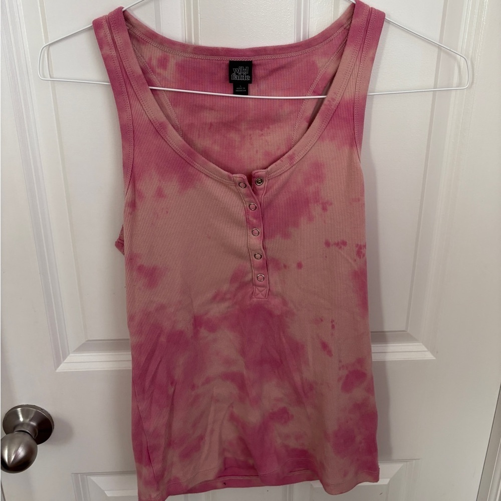 Wild Fable Pink Tie Dye Razorback Tank